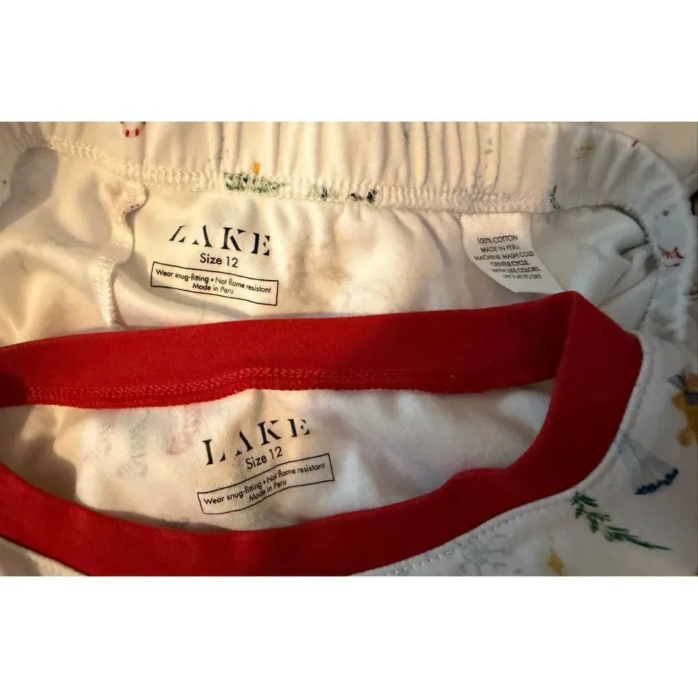 LAKE Christmas Pajamas Size 12